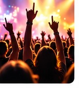 Show com plateia, recorte da arte original